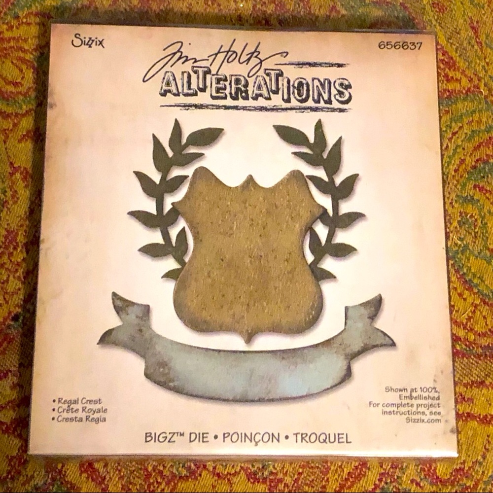 Tim Holtz Sizzix Alterations Regal Crest Sizzix Bigz 656637